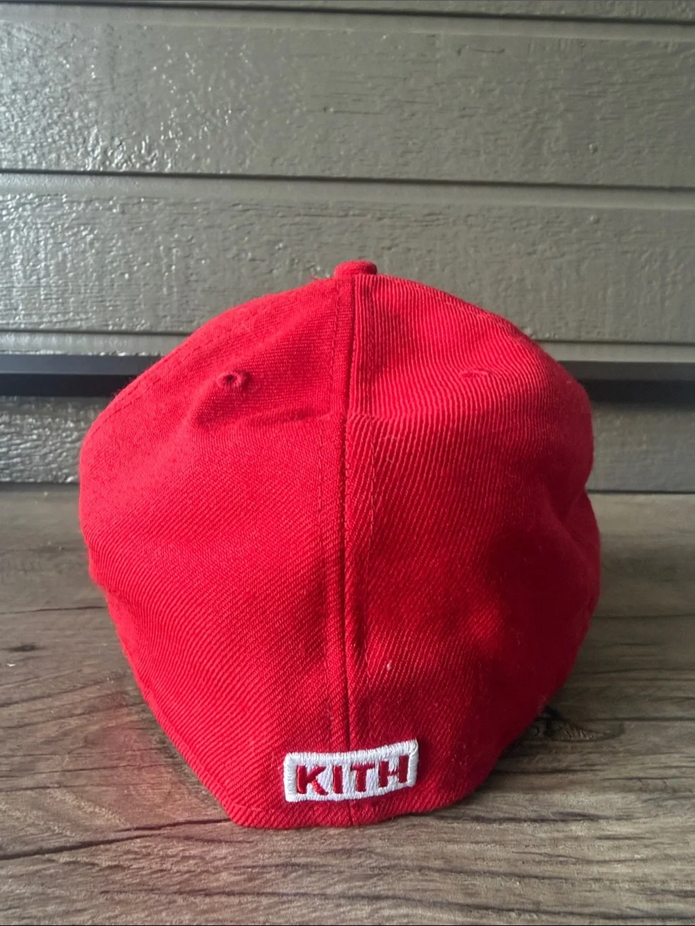 Kith x New Era Men’s Red Hat with White 'K' Logo size 7 5/8